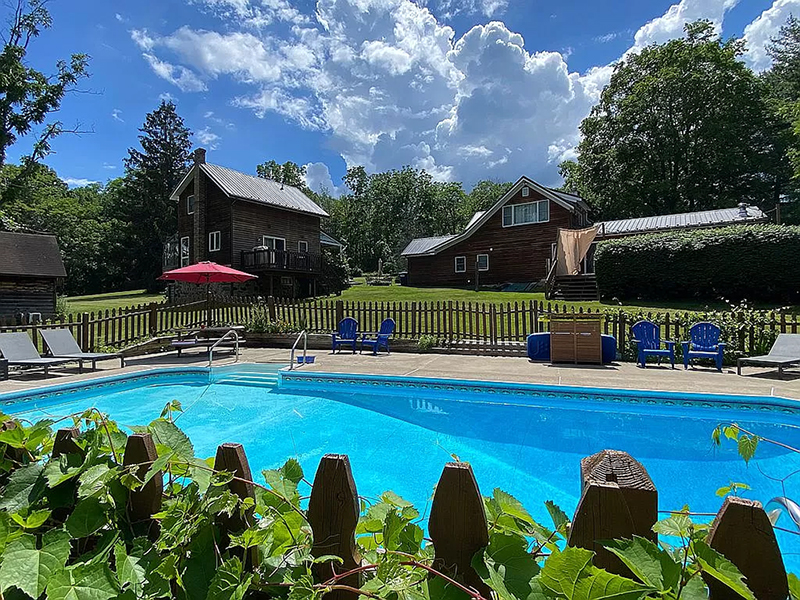 Canandaigua NY Finger Lakes Chalets offers your private resort in the woods with a private pool